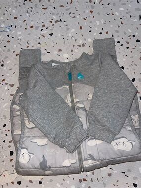 Love to Dream Grey Quilted Baby Sleep Sack with Sleeves